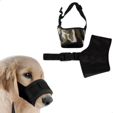 Imagem de Focinheira Ajustável para Cães de Poliéster Resistente Camuflada Confo