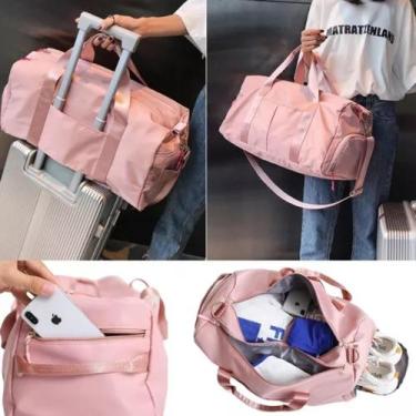 Imagem de Bolsa Mala Academia Viagem Fitness Transversal Casual, Rosa