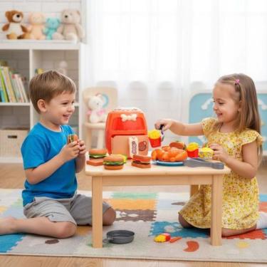 Imagem de Air Fryer Infantil Brinquedo Cozinha Faz de Conta Presente Comidinhas 