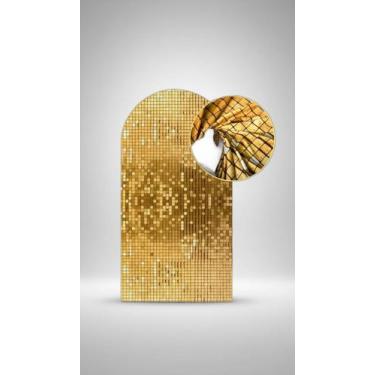 Imagem de Capa Painel Romano Sublimado Dourado Elástico 1x2m - Congratulations S
