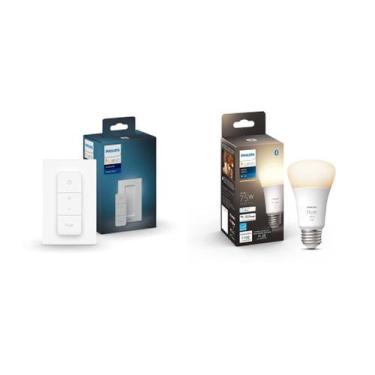 Imagem de Interruptor Dimmer Inteligente Philips Hue V2 + Lâmpada White A19 1100