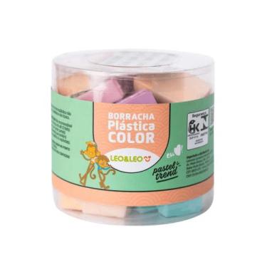 Imagem de Borracha Plástica Color Tons Pastel Trend com Capa - Pote com 24 unida