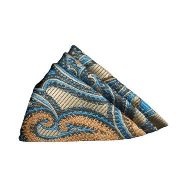 Imagem de Lenço De Bolso Vintage Paisley Cor Sólida 25x25cm Para Acessórios De T