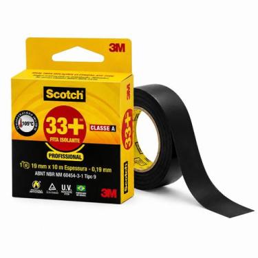 Imagem de Fita Isolante Scotch 33+ Rolo 19mm x 10m 3M
