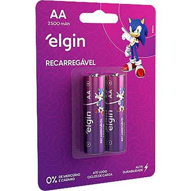 Imagem de Pilha Recarregável Pequena (AA) Elgin ELE000000082172 Alcalina 1,2V 2 Peças