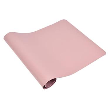 Imagem de Bloco de mesa de couro, bloco de mesa multifuncional de dois lados para laptop para escritório para casa