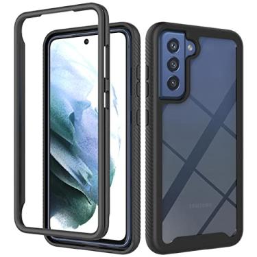 Imagem de Capa de telefone em acrílico transparente para Samsung Galaxy S21 FE S 21 S22 Ultra 5G S20 Plus S21 Capas protetoras anti-riscos, pretas, para Galaxy S20 Ultra