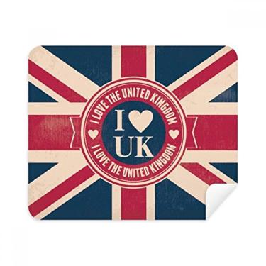 Imagem de Pano de limpeza I Love The United Kingdom Union Jack UK Flag Cleaner, 2 peças, tecido de camurça