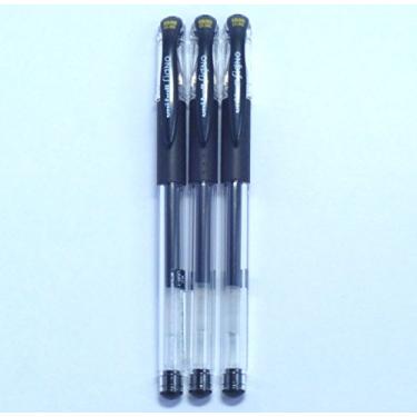 Imagem de Caneta Uni-ball Signo UM-151 tinta gel preta, 0,38 mm, 3 canetas por pacote (importação japonesa) [pacote original Komainu-Dou]