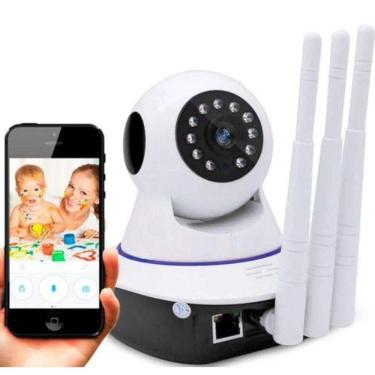Imagem de Babá Eletrônica Câmera Wi-Fi Visão Noturna Microfone Sem Fio