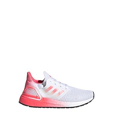 Imagem de adidas Tênis de corrida unissex Ultraboost 20, Calçado branco sinal, rosa, 4.5 Big Kid
