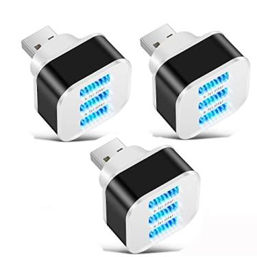Imagem de 3 x 3 portas divisor de hub mini USB 2.0 carregador divisor adaptador conector 3 peças