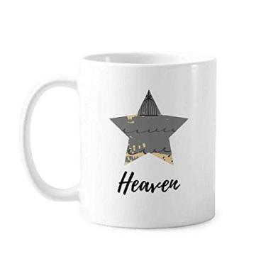 Imagem de Gaiola abstrata plantas arte padrão caneca cerâmica café porcelana copo talheres