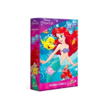 Imagem de Quebra Cabeça Disney Princesa Ariel 60 Peças - Toyster