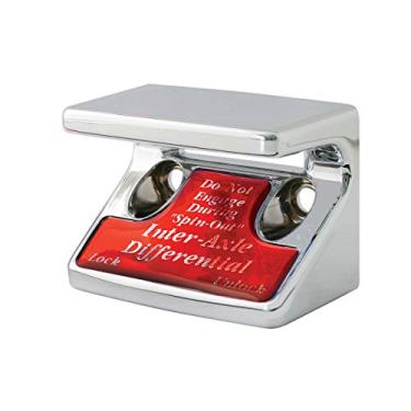 Imagem de GG Grand General Protetor de interruptor cromado 96065 com adesivo diferencial de eixo vermelho para Freightliner