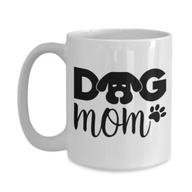Imagem de SpreadPassion Caneca de café para mãe de cachorro, presentes para mãe de cachorro, presentes para mãe de cachorro para mulheres, presente para amante de cães, ideia de presente para o dia das mães, ideia de presente de cesta de Natal de aniversário