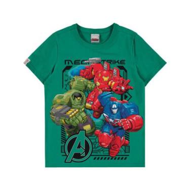 Imagem de Camiseta Avengers Mech Strike Menino Algodão - Camiseta Hulk Manga Lon