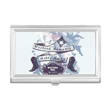 Imagem de Carteira de bolso com salto alto e estampa de flores para cartão de visita, porta-cartões