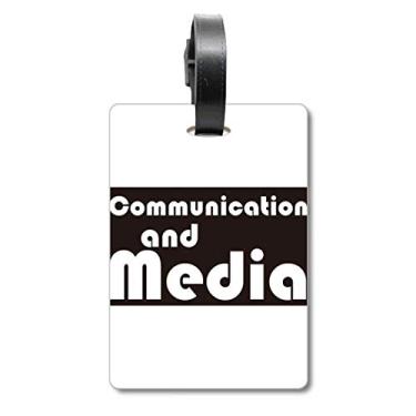 Imagem de Major Communication And Media Bolsa de mala preta, etiqueta para cartão de bagagem