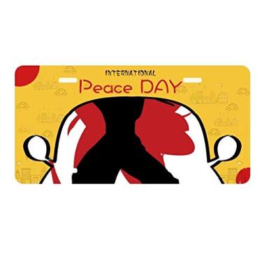 Imagem de DIYthinker Bushido Samurai Katana Sakura contorno Japão placa placa de carro decoração Dia da Paz