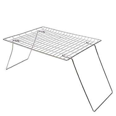 Imagem de Grelha Para Camping Cromada Espaço Grelhar 52x39 Cm