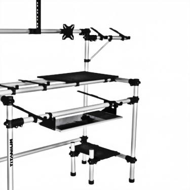 Imagem de Rack Titanium Para Studio RS150 Com Suporte Para Teclados de 25 e até 49 Teclas e Barra Para Periféricos 19 Polegadas