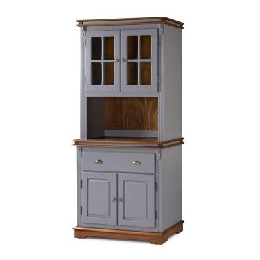 Imagem de Cristaleira Arca e Oratório 4 Portas 1 Gaveta Manchester 2002 Linz Móveis - Cinza/Imbuia