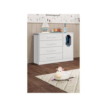 Imagem de Cômoda Bebê Charlo Moveis Peroba Noah MDF com 01 porta 