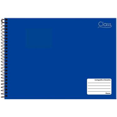 Imagem de Caderno desenho e Cartografia 96 Folhas Foroni Class Azul