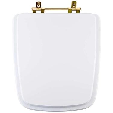 Imagem de Assento Sanitário Boss Branco para vaso Incepa Com Ferragem Dourada