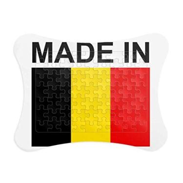 Imagem de Moldura de quebra-cabeça feita na Bélgica para decoração de imagem do país com amor