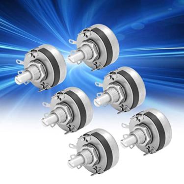 Imagem de 20 peças WTH118‑2W Potenciômetro de junta única resistores variáveis 6 mm eixo 3 pinos potenciômetro ohm (4K7)