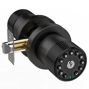 Imagem de BOTHSTAR Maçaneta de porta de teclado com chave, fechadura de porta de entrada sem chave, maçaneta de porta com código, trava automática, código de usuário 50, fácil de instalar, para casa,