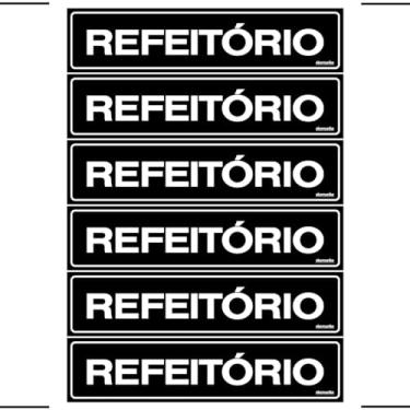 Imagem de Combo 6 Placas De Sinalização Refeitório 30x7 Ekomunike - A-426 F9e