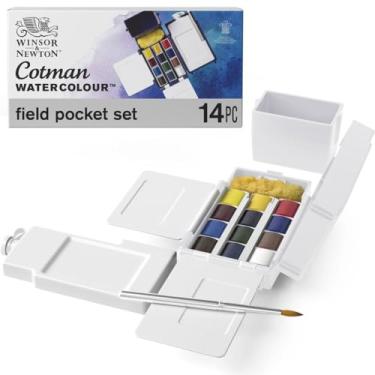 Imagem de Aquarela Winsor & Newton Cotman 12 Cores Field Box Winsor & Newton, 12 Cores