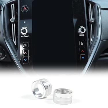 Imagem de Daeiclru Capa de acabamento de botão de volume de som para console central compatível com Subaru WRX 2022-2023, anel de proteção de botão de volume de carro, acessórios de capa de decoração de botão