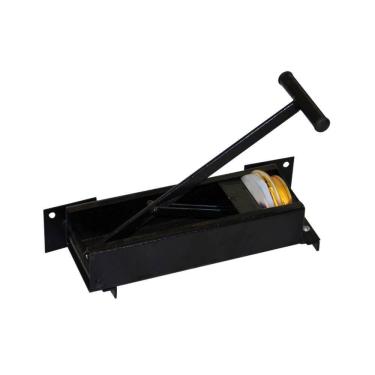 Imagem de Prensador Amassador de Latas e Suporte Chapa de Aço 30x10cm