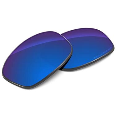 Imagem de Tintart Lentes de substituição de desempenho compatíveis com Oakley Splinter polarizado gravado - azul safira