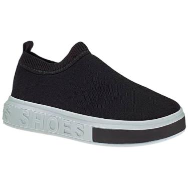Imagem de Tênis Preto Meia Feminino Casual Sneaker Slip On Plataforma (Preto, BR, Adulto, Numérico, 39)