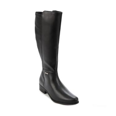 Imagem de Bota Feminina Bottero Couro Cano Alto Lycra Preto 345801-2 Tamanho:40;Cor:Preto
