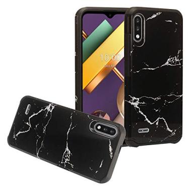 Imagem de CELZEN - Para LG K22, K32, K22+ Plus (LM-K200) - Capa de celular com imagem - AD1 mármore preto
