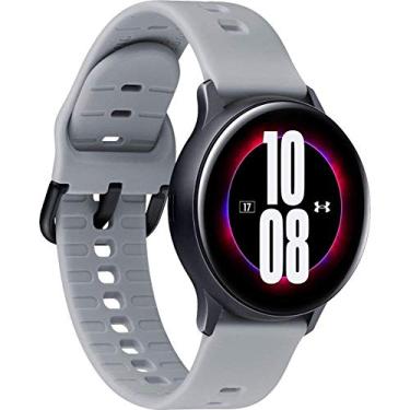 Imagem de Samsung Galaxy Watch Active2 com análise aprimorada de rastreamento do sono, rastreamento de treino automático e treinamento de ritmo (40 mm, edição Under Armor), Aqua Black - Versão dos EUA