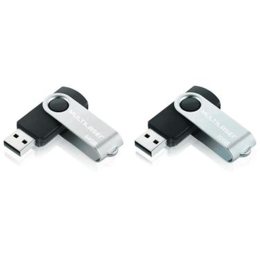 Imagem de Kit Pendrive 64G 32Gb Multilaser Twist 2.0 Preto Musicas