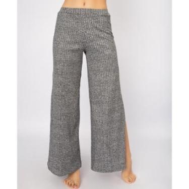 Imagem de Kit 10 Calças Flare Pantalona Cintura Alta Com Fenda Casual-Feminino