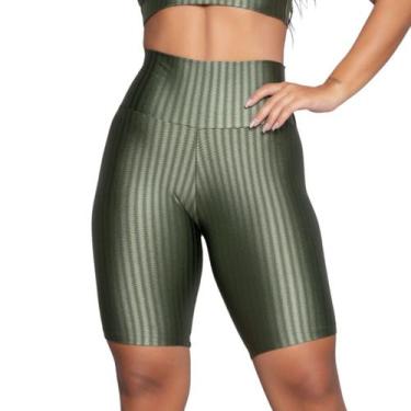 Imagem de Bermuda New Zig Fitness Vekyo Modas Feminina Ciclista 3D Ikat Roupa de