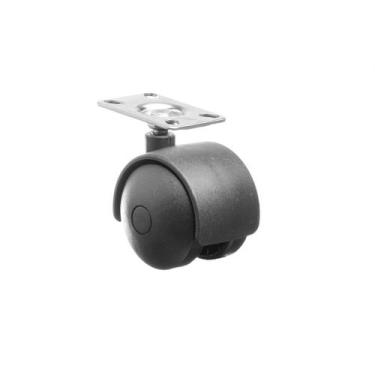 Imagem de (4PÇS) RODIZIO GIRATORIO RODA 40MM PRETO PLACA 30x45 MOVEIS - ABCMAIOR