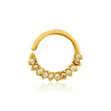 Imagem de Piercing de ouro 18k Orelha com Pedras Daith - Elegancy Joias