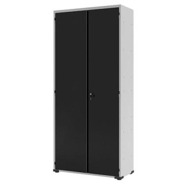 Imagem de Armário Aço Escritório Fechadura 4 Prateleiras EA301 Preto - Elite Aço