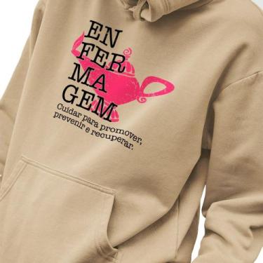 Imagem de Blusa Moletom Masculino Estampado Enfermagem em Algodão Fio 30.1 Pente