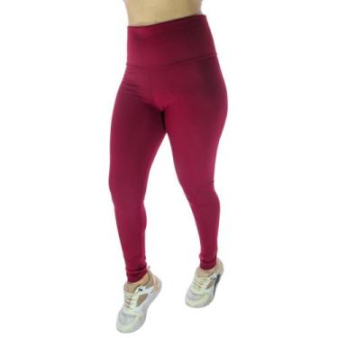 Imagem de Legging Cintura Alta Esportiva - JinkingStore, Bordô, M